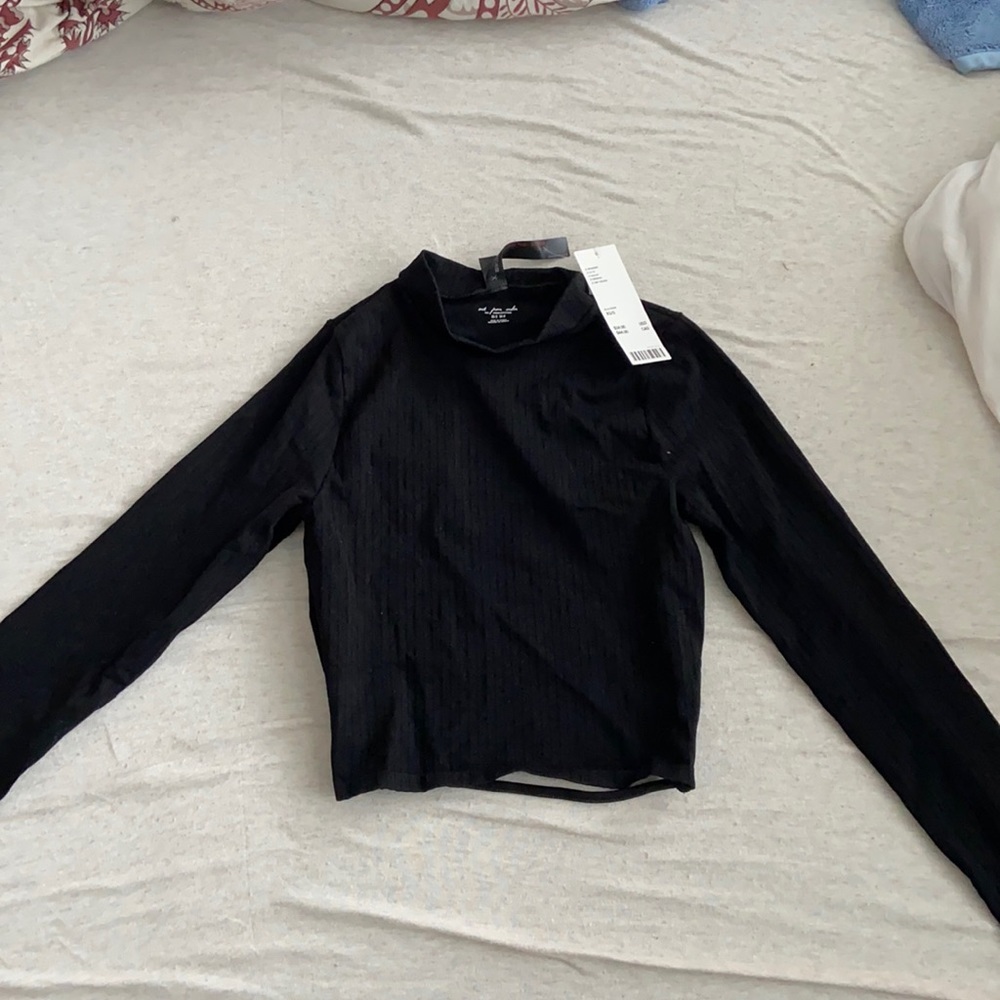Urban Outfitters Open Back Mock Neck Long Sleeve